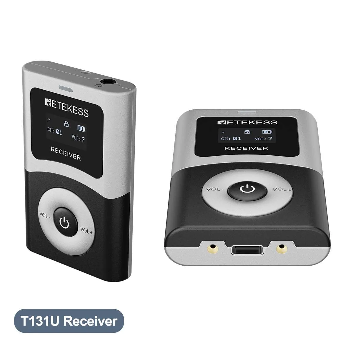 Retekes T130U Sistema di Guida Turistica UHF, Trasmissione del Segnale Migliorata, Qualità del Suono Chiara e Assenza di Rumore, Adatto per il Turismo e le Visite in Fabbrica