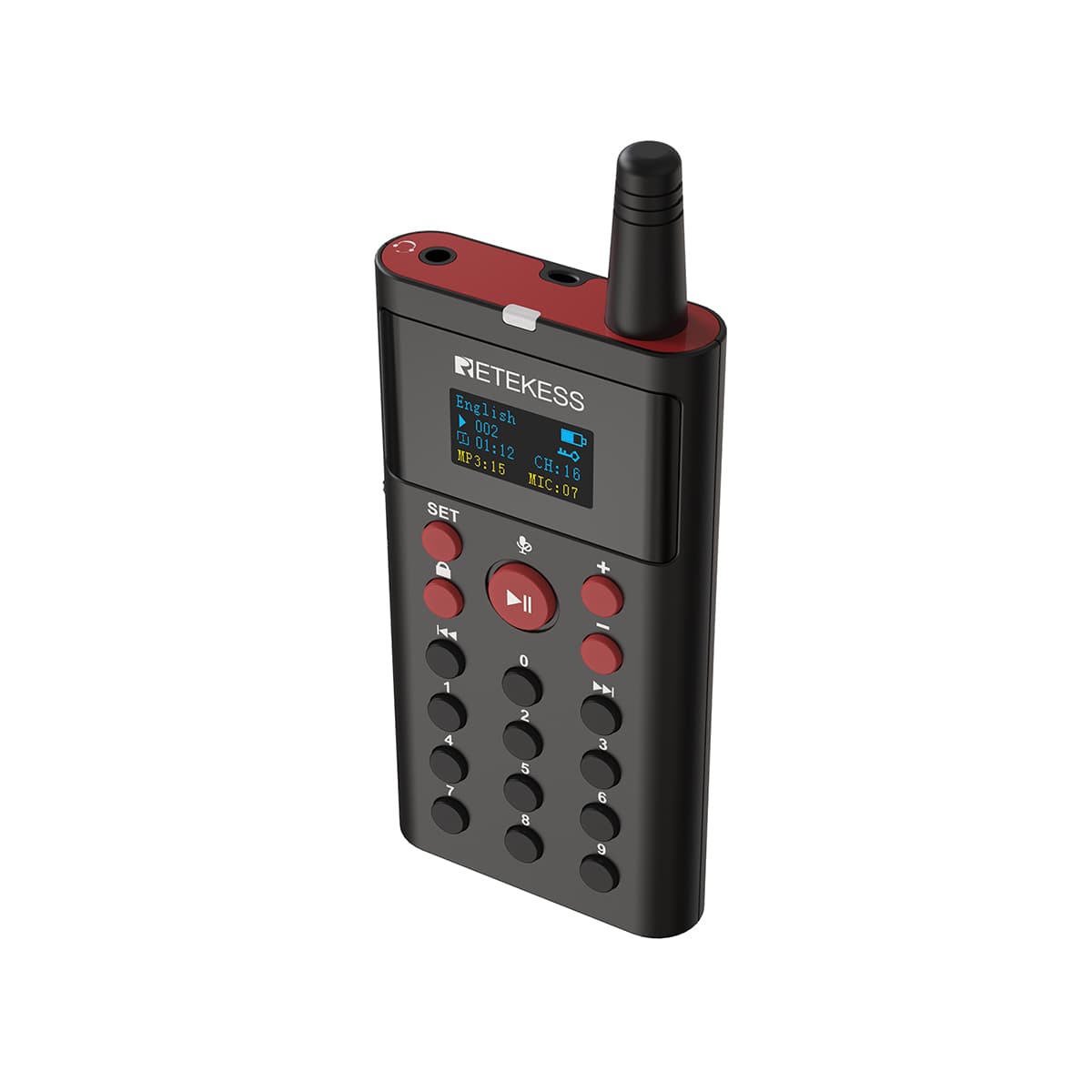 Retekess TT127 Audio Guide con Funzione di Guida Turistica per Visite Guidate con Base Di Ricarica a 16 Slot