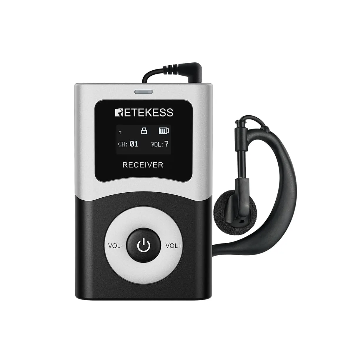 Retekes T130U Sistema di Guida Turistica UHF, Trasmissione del Segnale Migliorata, Qualità del Suono Chiara e Assenza di Rumore, Adatto per il Turismo e le Visite in Fabbrica