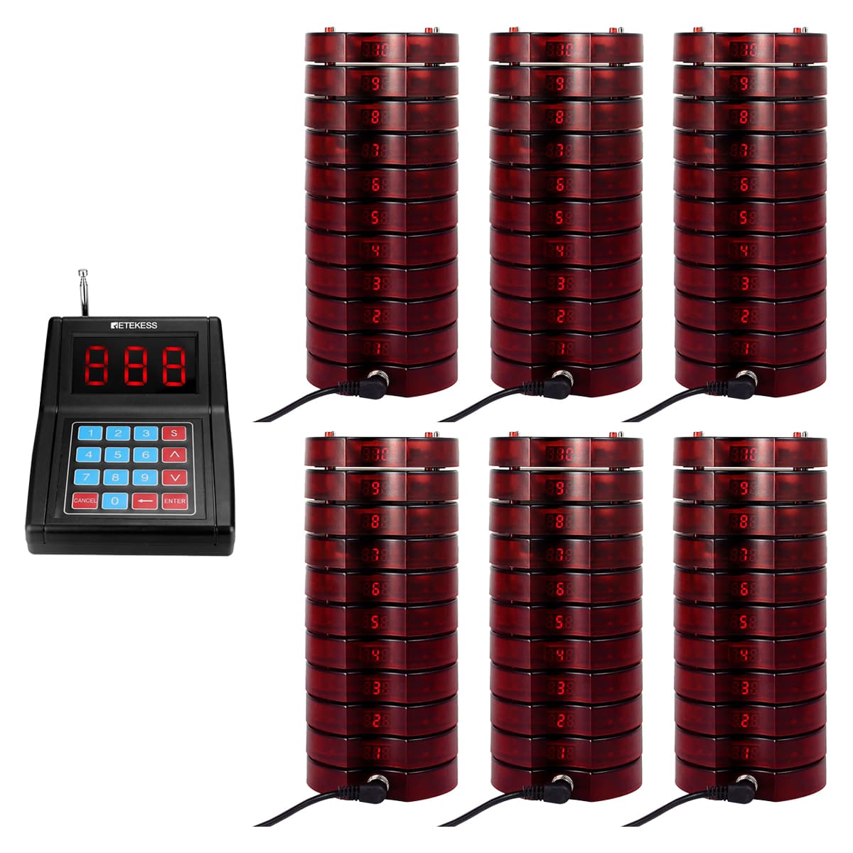 Retekess TD165 SU 668 Sistema di Chiamata Wireless per Ristoranti Aggiungi fino a 999 Cercapersone