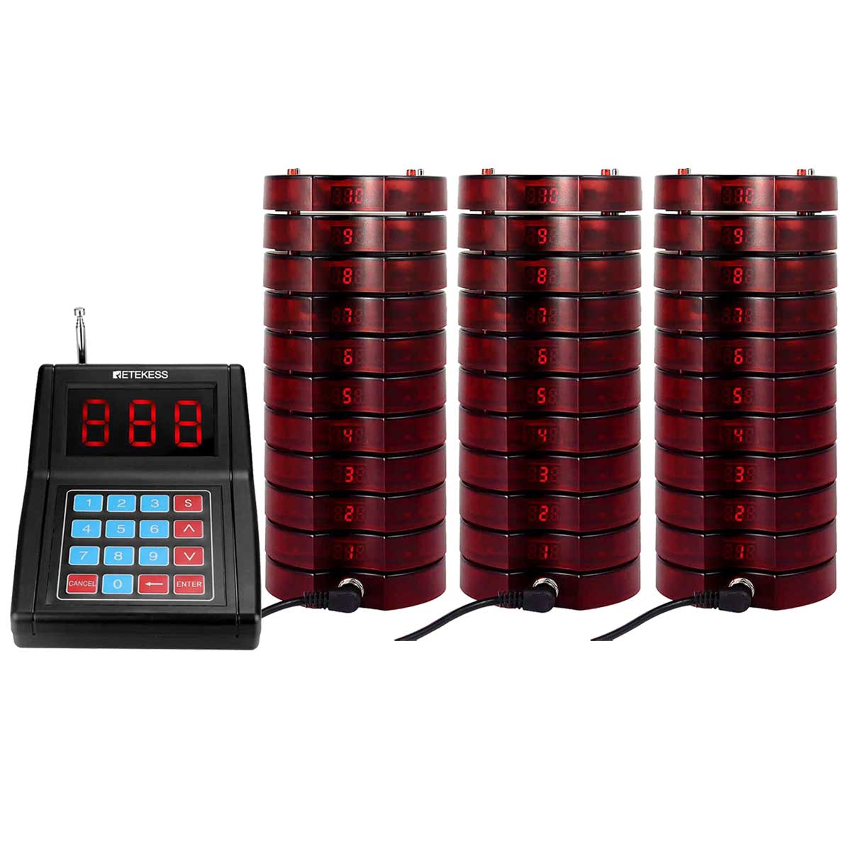 Retekess TD165 SU 668 Sistema di Chiamata Wireless per Ristoranti Aggiungi fino a 999 Cercapersone