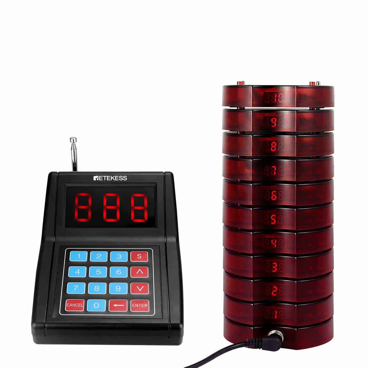 Retekess TD165 SU 668 Sistema di Chiamata Wireless per Ristoranti Aggiungi fino a 999 Cercapersone