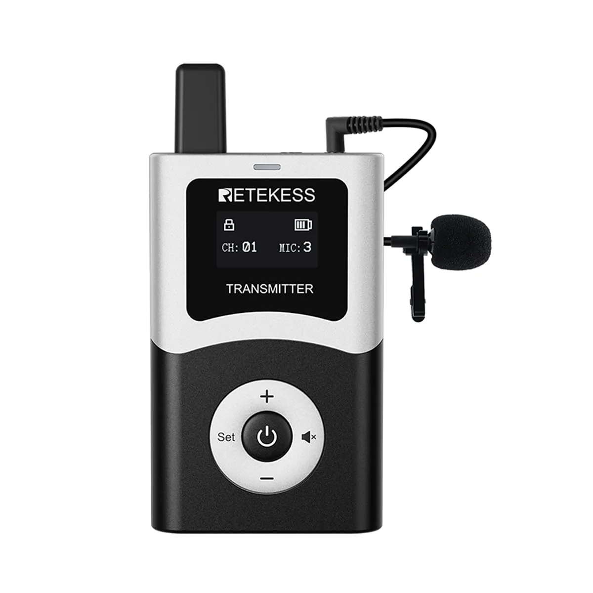 Retekes T130U Sistema di Guida Turistica UHF, Trasmissione del Segnale Migliorata, Qualità del Suono Chiara e Assenza di Rumore, Adatto per il Turismo e le Visite in Fabbrica