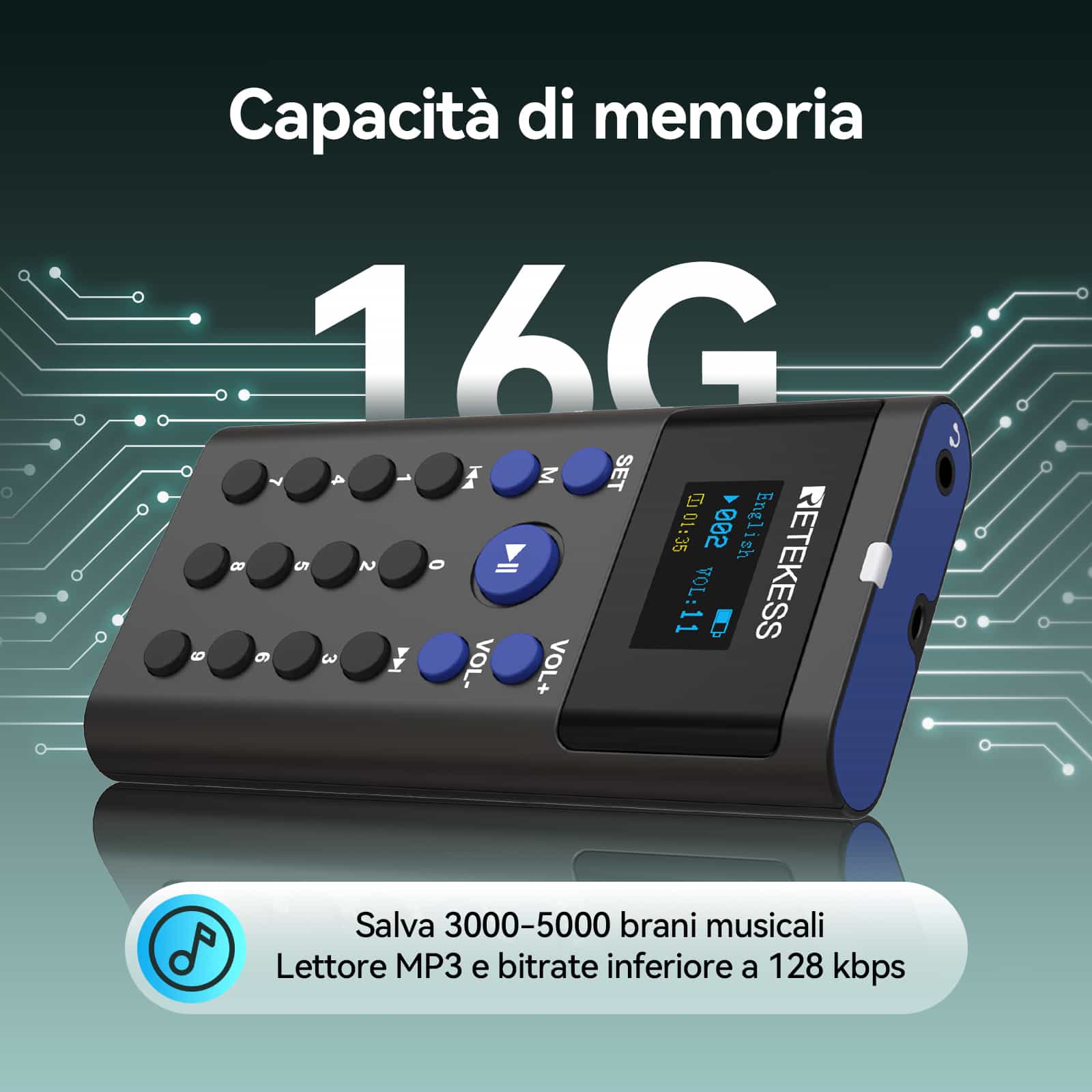 Retekess TT128B Dispositivo audioguida per Musei, Attrazioni Turistiche Storiche e Fabbriche