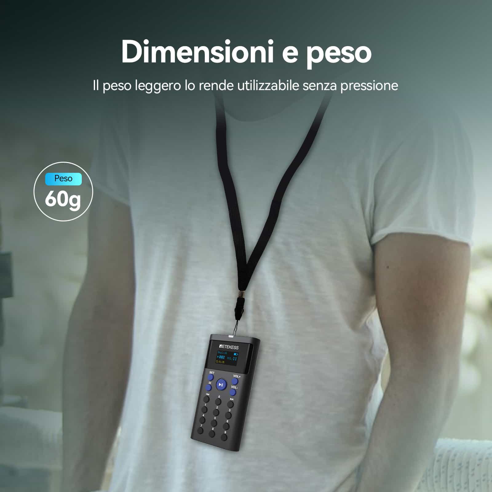 Retekess TT128B Dispositivo audioguida per Musei, Attrazioni Turistiche Storiche e Fabbriche