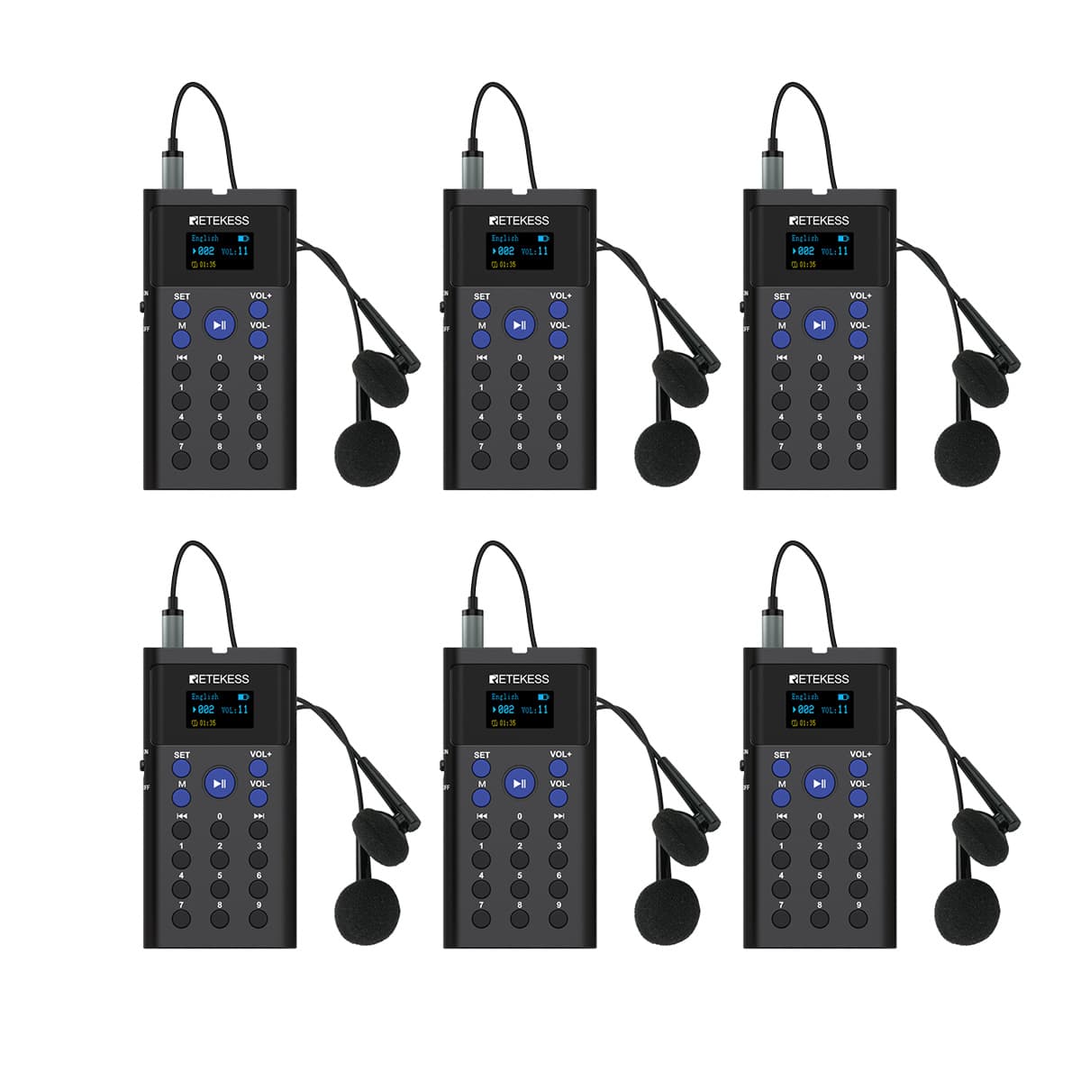 Retekess TT128B Dispositivo audioguida per Musei, Attrazioni Turistiche Storiche e Fabbriche