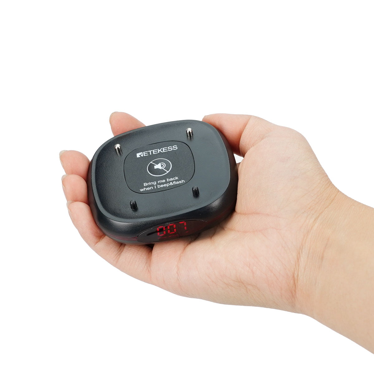 Retekess TD161 Sistema Cercapersone per Ristoranti Tastiera Trasmettitore Versione nera con Batteria di Backup, Staffa Anticaduta