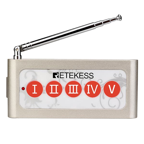 Pulsante di Chiamata Wireless TD005 con TD112 Watch Pager Retekess Sistema di Cercapersone per Cucina