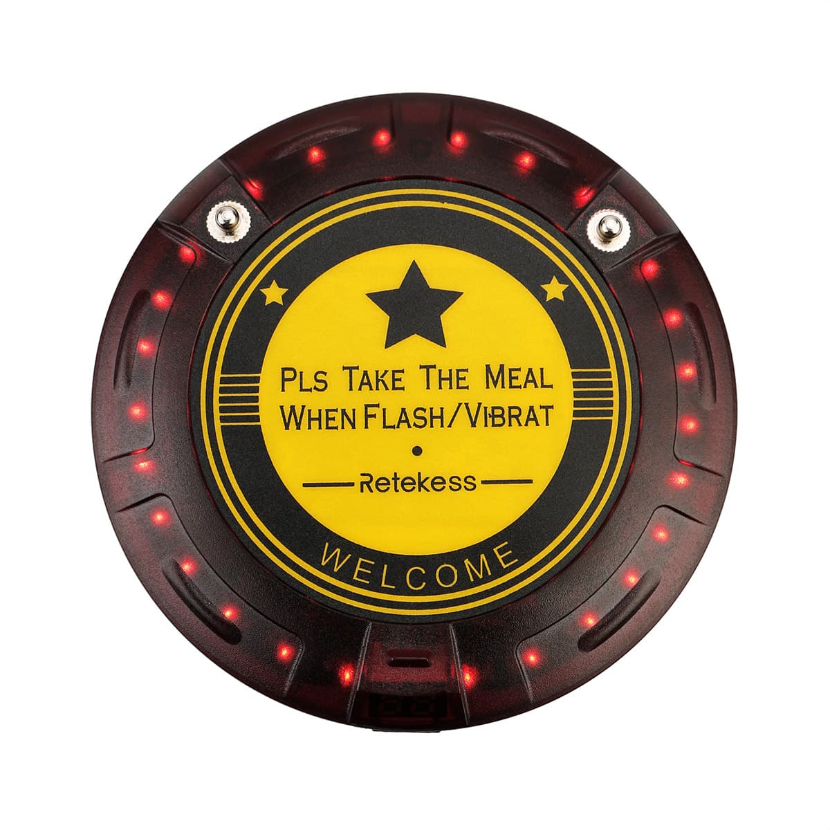 Retekess TD103 Sistema Cercapersone Coaster a Lungo Raggio Allarme Fuori Portata 1000 m per Ristoranti, Ospedali, Magazzini