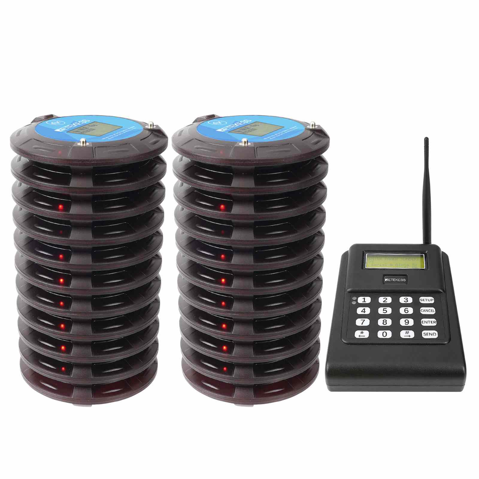 Retekess TD166 Sistema di paging a lungo raggio con cercapersone alfanumerico per produzione e magazzini