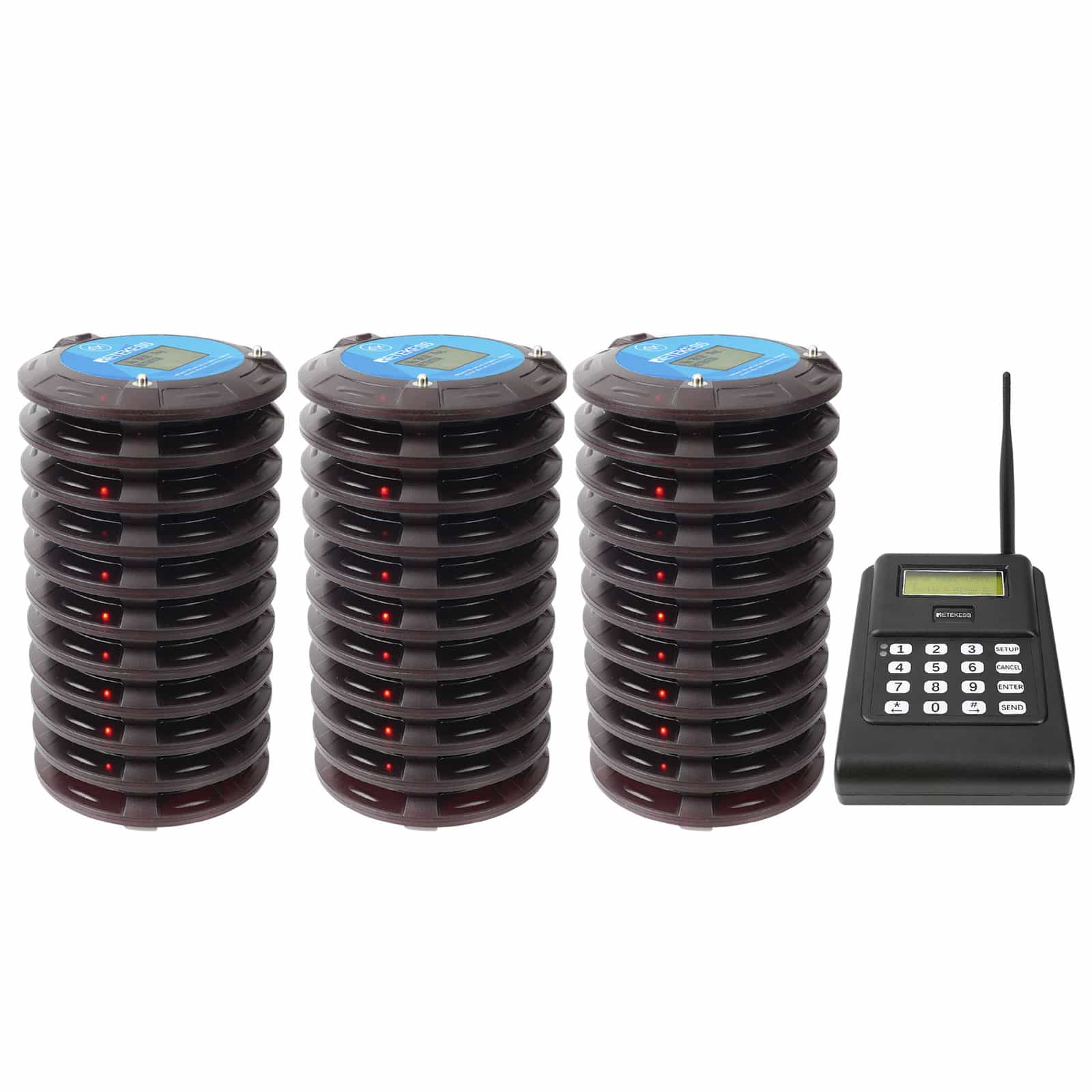 Retekess TD166 Sistema di paging a lungo raggio con cercapersone alfanumerico per produzione e magazzini