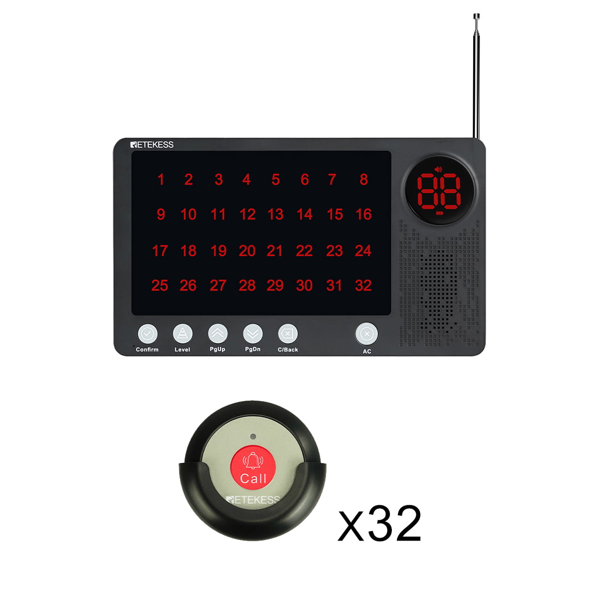 Retekess TH107-TH009 Sistema cercapersone per operatori sanitari per ospedali, cliniche, postazioni infermieristiche, postazioni infermieristiche, case di cura