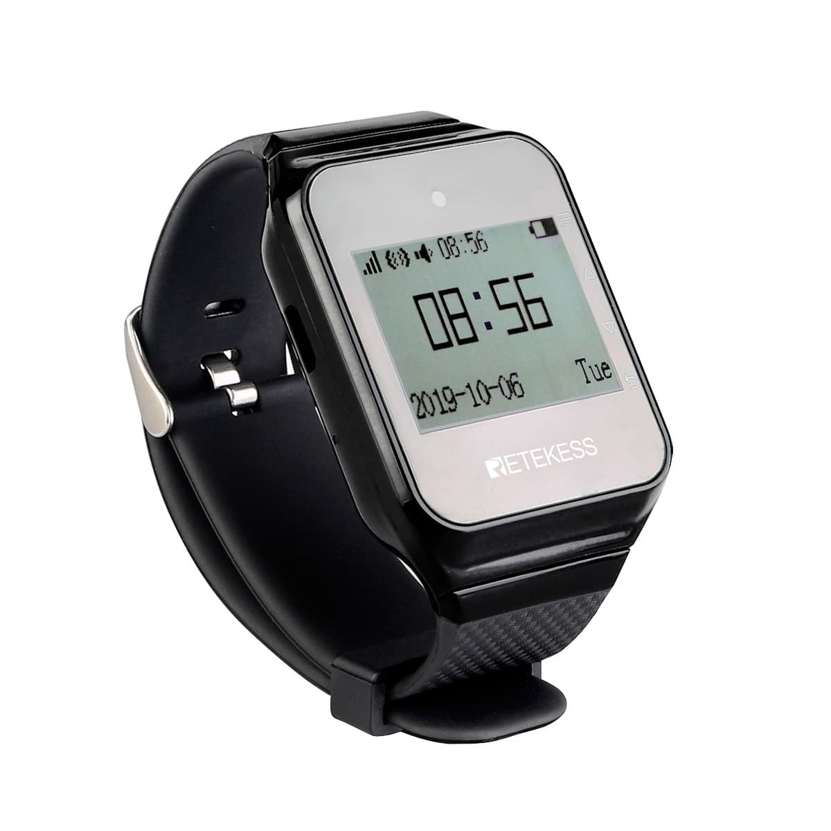 Ricevitore Smartwatch Wireless Retekess TD108 con Pulsante di Chiamata Impermeabile TD009
