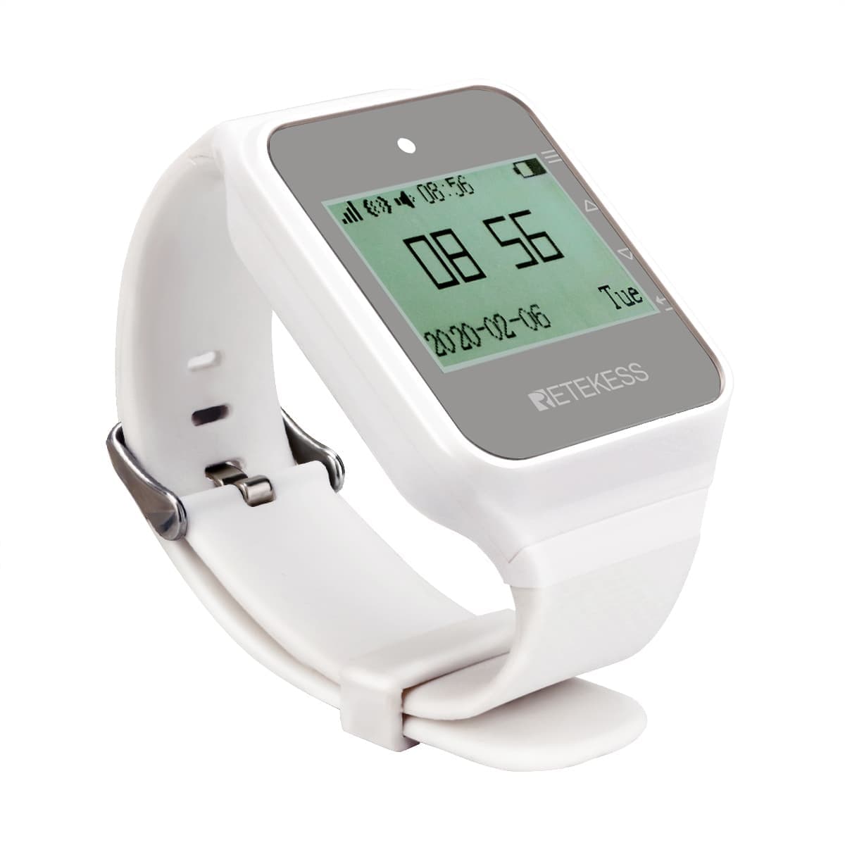 Ricevitore Smartwatch Wireless Retekess TD108 con Pulsante di Chiamata Impermeabile TD009