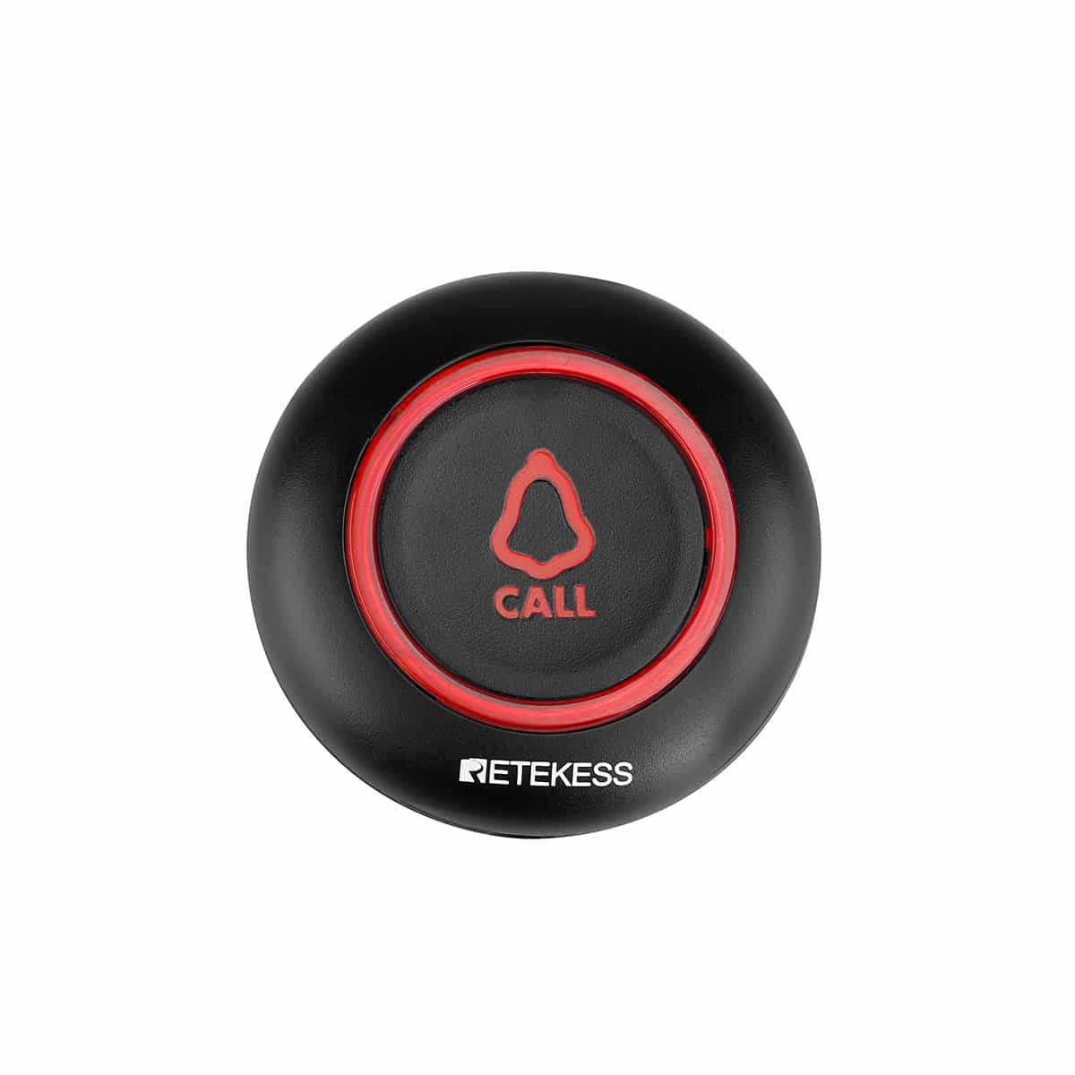 Sistema di Chiamata Wireless Retekess TD136 con Pulsante di Chiamata Wireless nero TD019 per Ristoranti, Bar, Cliniche, Case di Cura