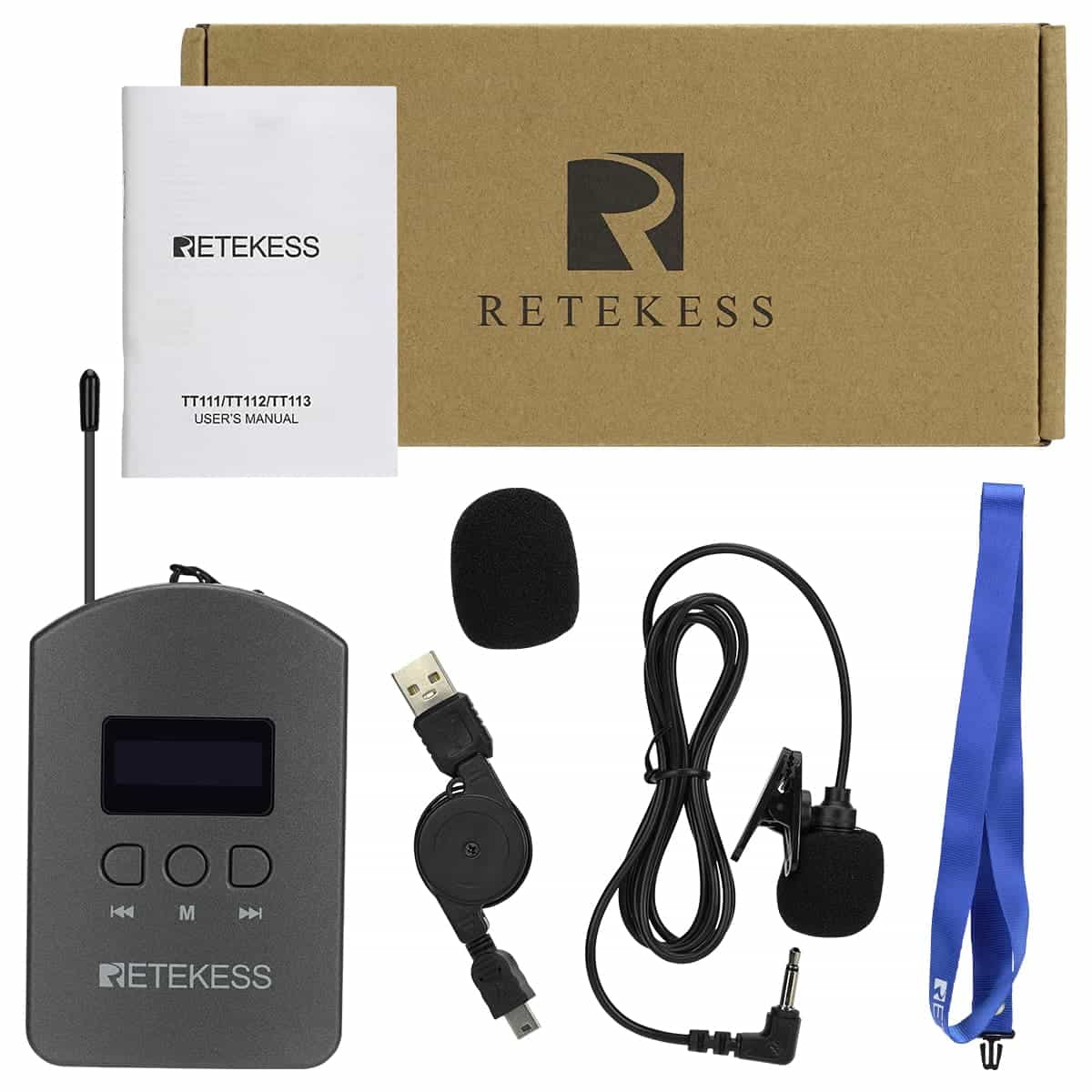 Retekess TT112 TT111 Radio Guida Turistica con Custodia di Ricarica a 32 Porte