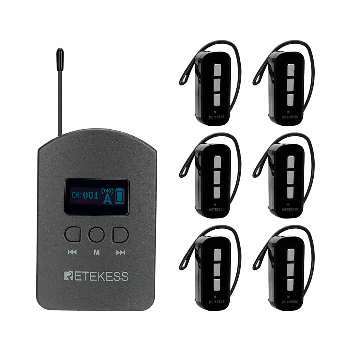 Retekess TT112 TT111 Sistema Audio da Viaggio Wireless per Visite Guidate