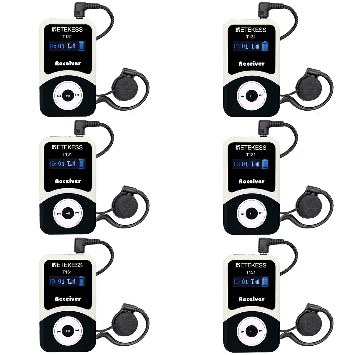 Ricevitore per guida turistica Retekess T131 per Attrezzatura di Interpretazione Simultanea Crystal Sound T130