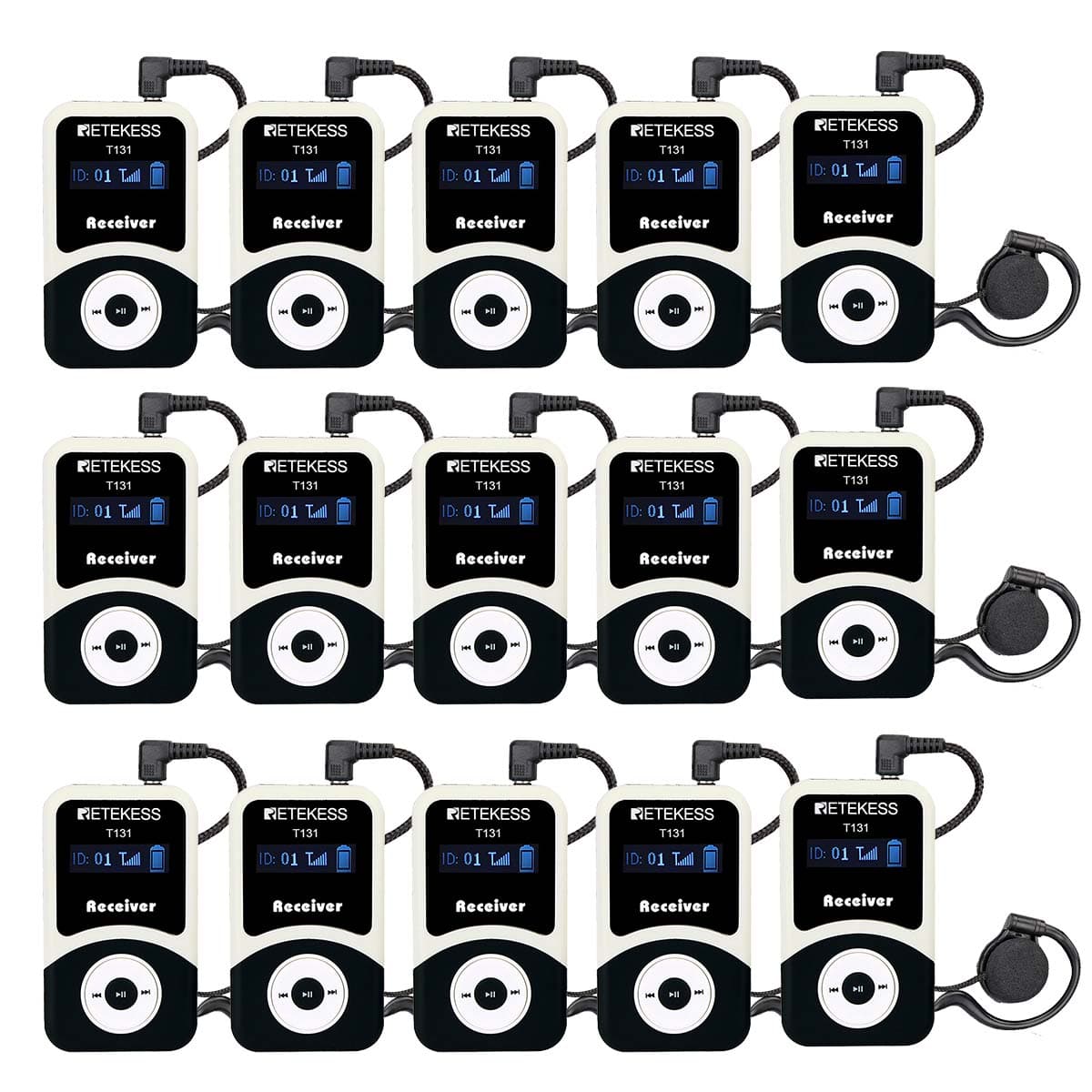 Ricevitore per guida turistica Retekess T131 per Attrezzatura di Interpretazione Simultanea Crystal Sound T130