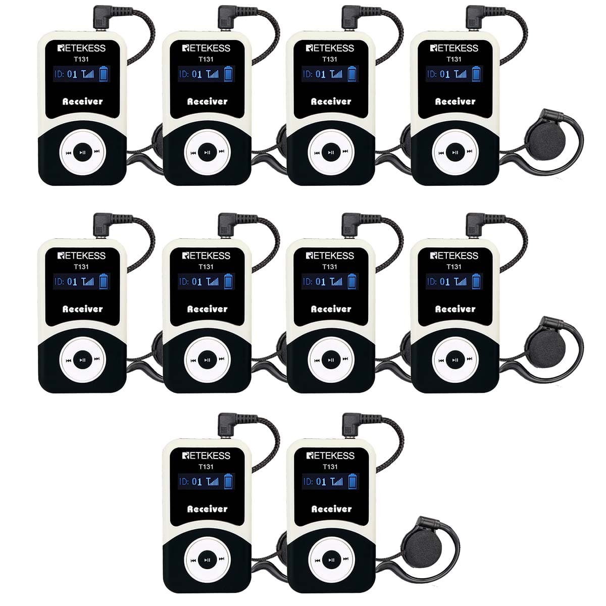 Ricevitore per guida turistica Retekess T131 per Attrezzatura di Interpretazione Simultanea Crystal Sound T130