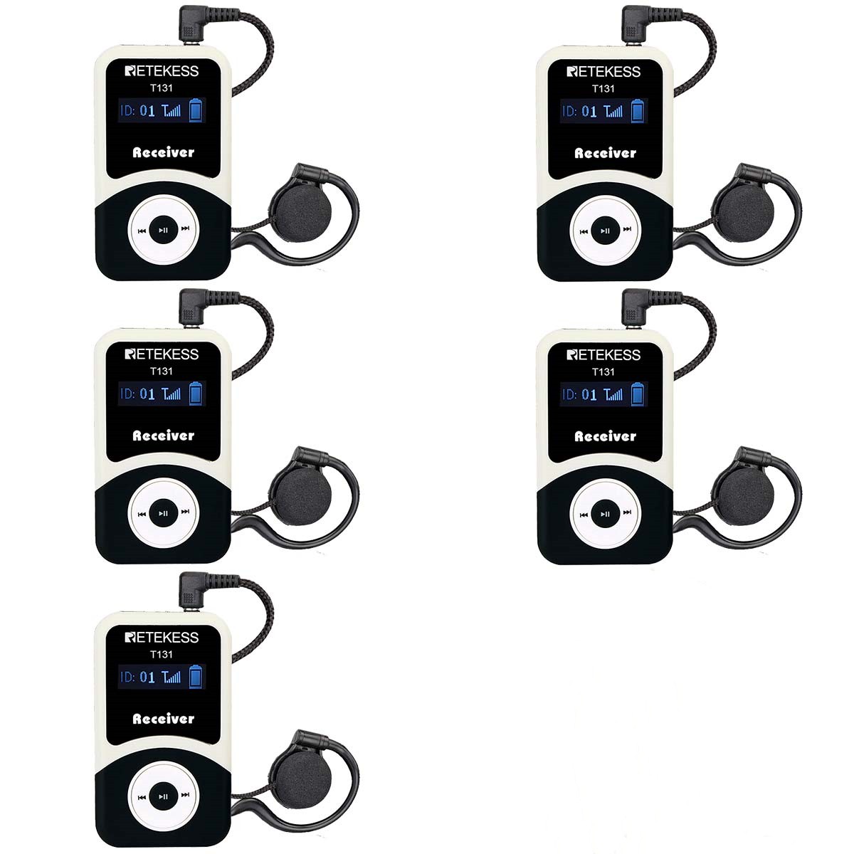 Ricevitore per guida turistica Retekess T131 per Attrezzatura di Interpretazione Simultanea Crystal Sound T130