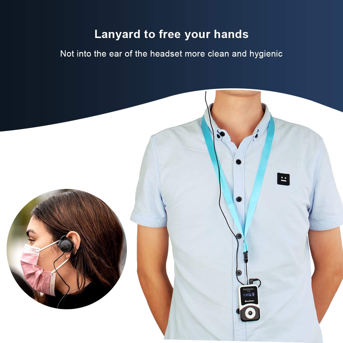 Retekess T130 Kit radiomicrofonico tourguide con custodia di ricarica da 32 slot