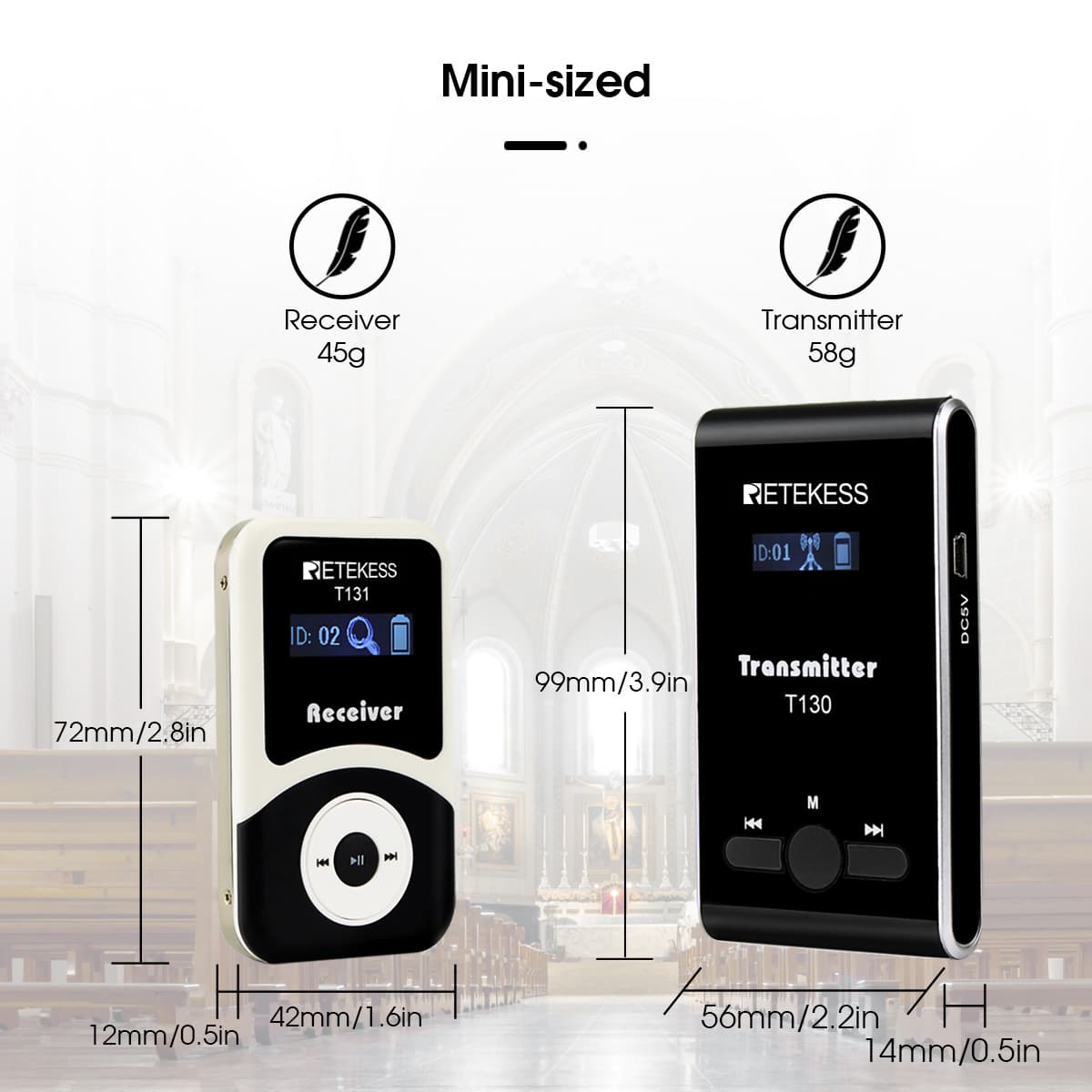 Retekess T130 Radioguide per visite guidate e guide turistiche