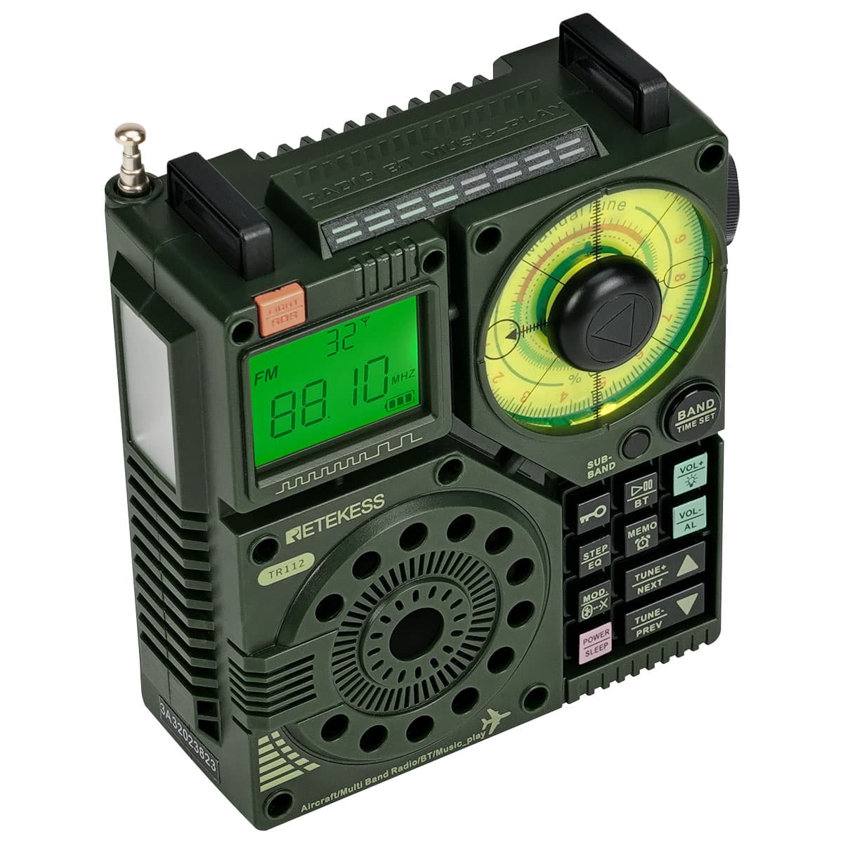 Retekess TR112 AIR, FM, MW, SW, VHF e WB DSP Radio Amatoriale Multibanda con Display Digitale
