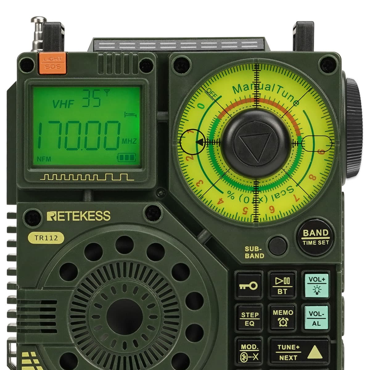 Retekess TR112 AIR, FM, MW, SW, VHF e WB DSP Radio Amatoriale Multibanda con Display Digitale