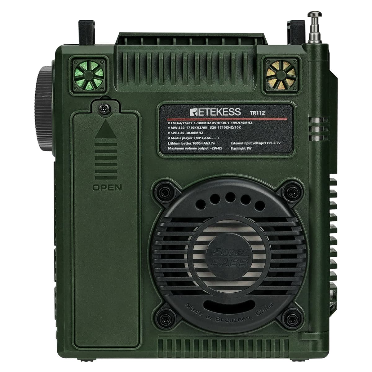 Retekess TR112 AIR, FM, MW, SW, VHF e WB DSP Radio Amatoriale Multibanda con Display Digitale