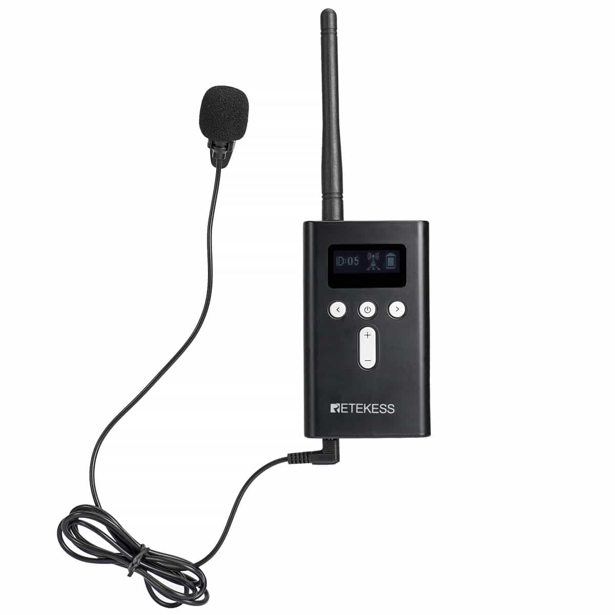 Retekes T130S Trasmettitore del Sistema di Guida Turistica, Batteria di Grande Capacità, Compatibile con il Ricevitore T131