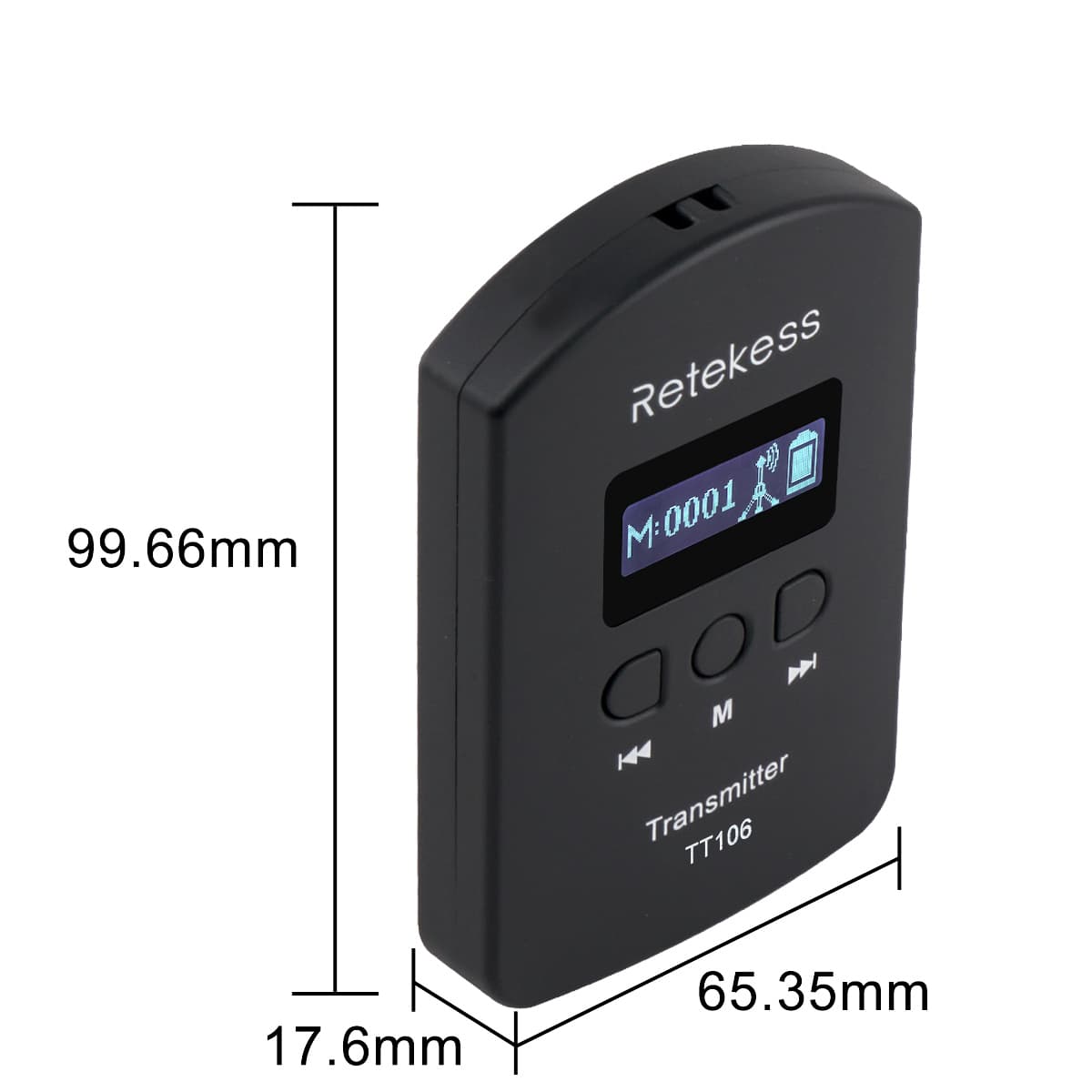 Retekess TT106 Sistema di Guida Turistica Whisper con Supporto per 2 Trasmettitori in un Unico Gruppo, per Interpretazione in Chiesa, Visita Guidata in Fabbrica e Tour di Gruppo