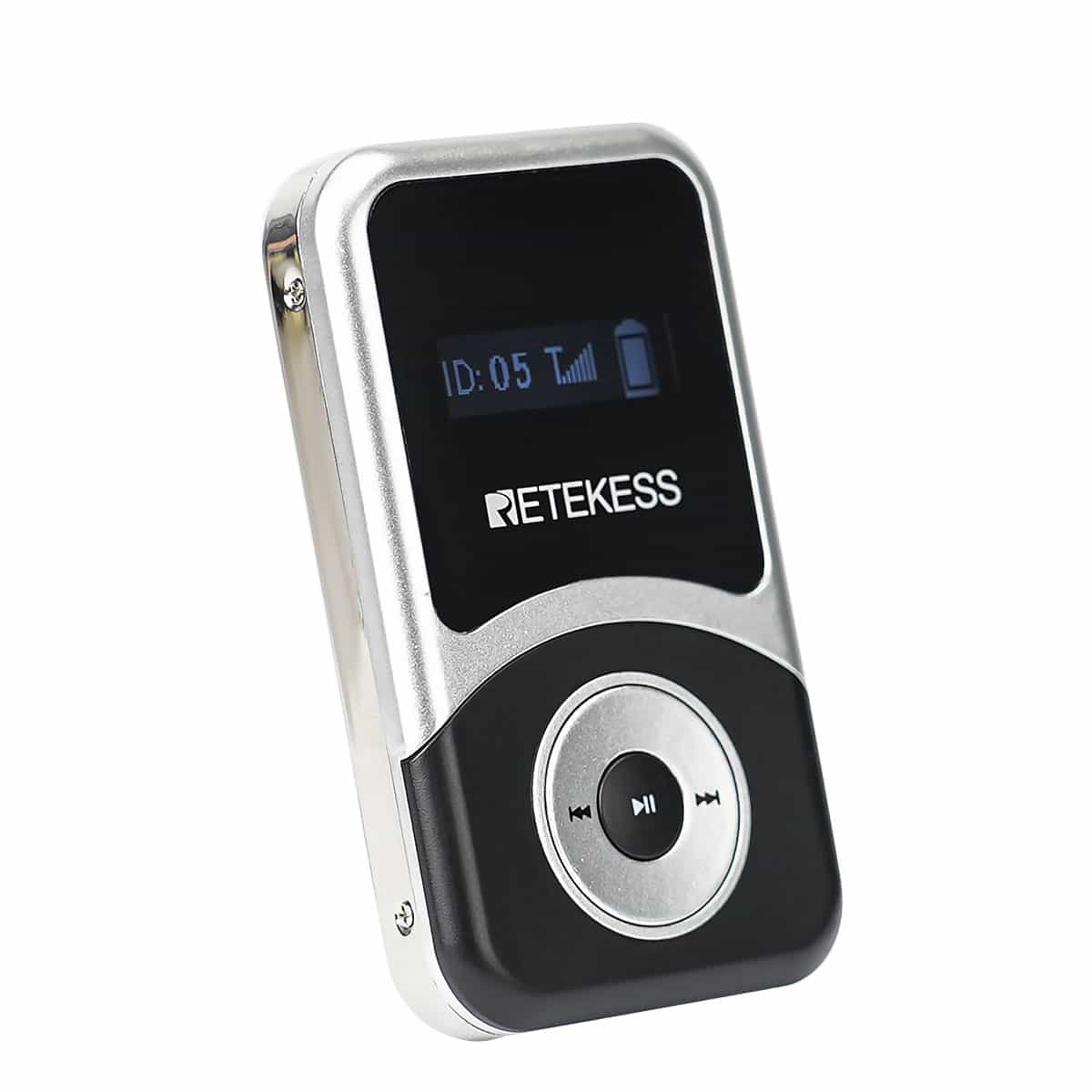 Retekes T131S Ricevitore Audio per Guida Turistica, Gancio per l'orecchio di Tipo D, Adatto sia per l'orecchio Sinistro che per Quello Destro e Leggero