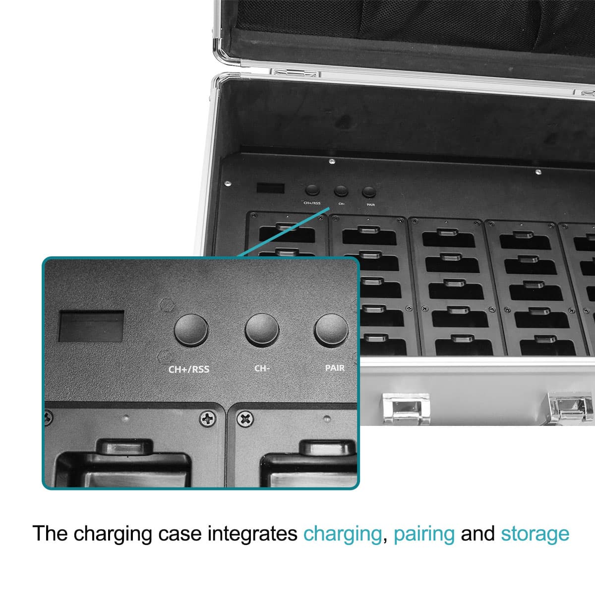 Casco per Tour in Pianta Retekess TT116 per Visite in Pianta, Tour di Impianti Di Produzione, Visita in Fabbrica con Custodia Di Ricarica a 30 Slot