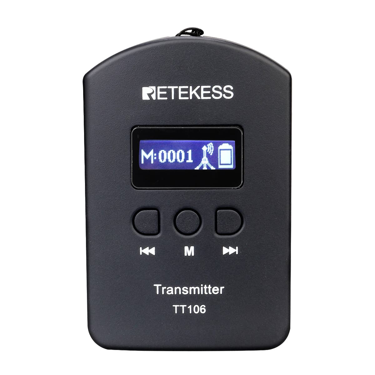 Retekess TT106 Sistema di Guida Turistica con Doppio Trasmettitore per Interpretazione in Ambienti Ecclesiastici, Tour di Gruppo, Formazione Linguistica e Trasmissione, 2,4 GHz.