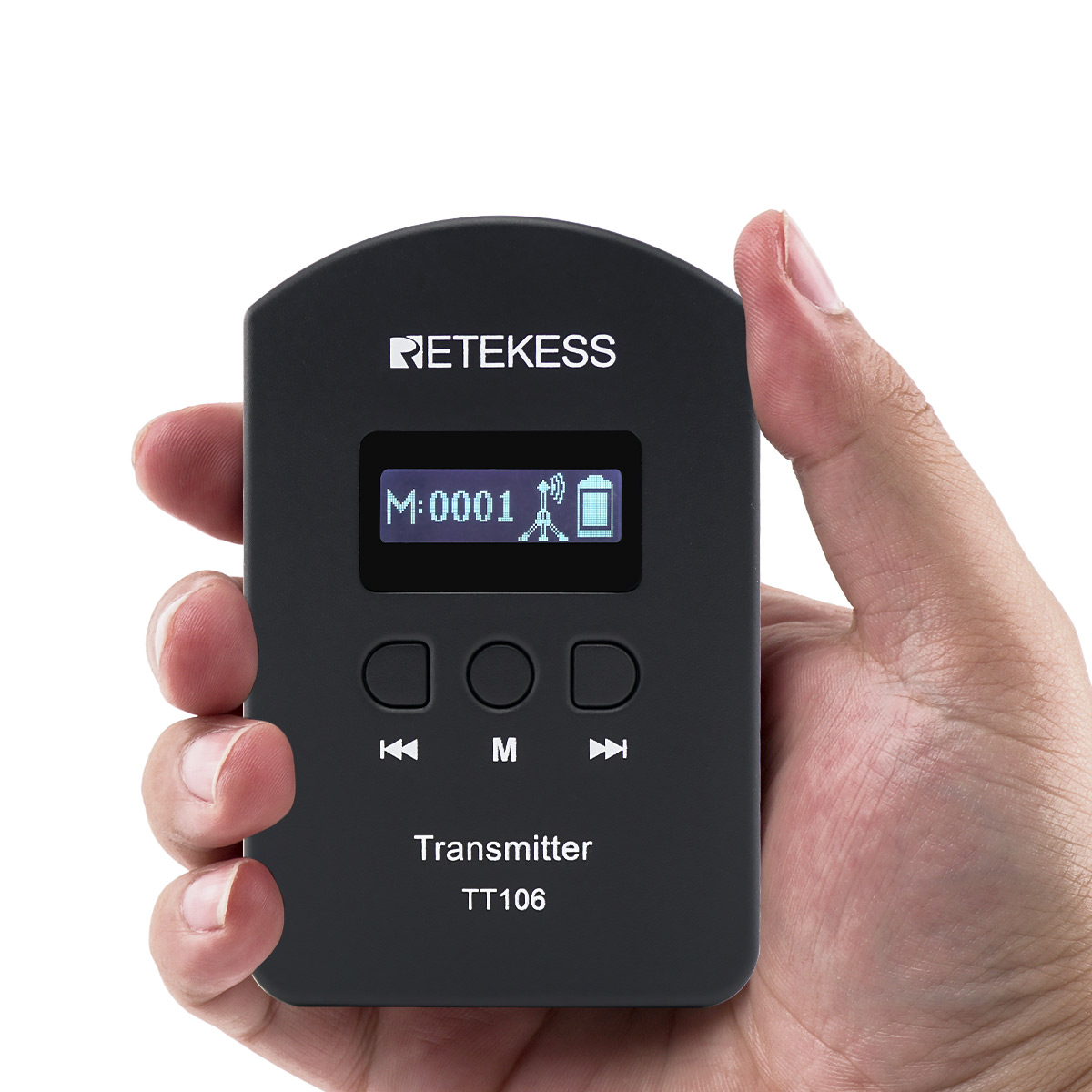 Retekess TT106 Sistemi di Interpretazione, Sistema di Guida Turistica Wireless, Ricevitore con Gancio Auricolare per Scuole, Conferenze, Formazione, Apparecchi Acustici