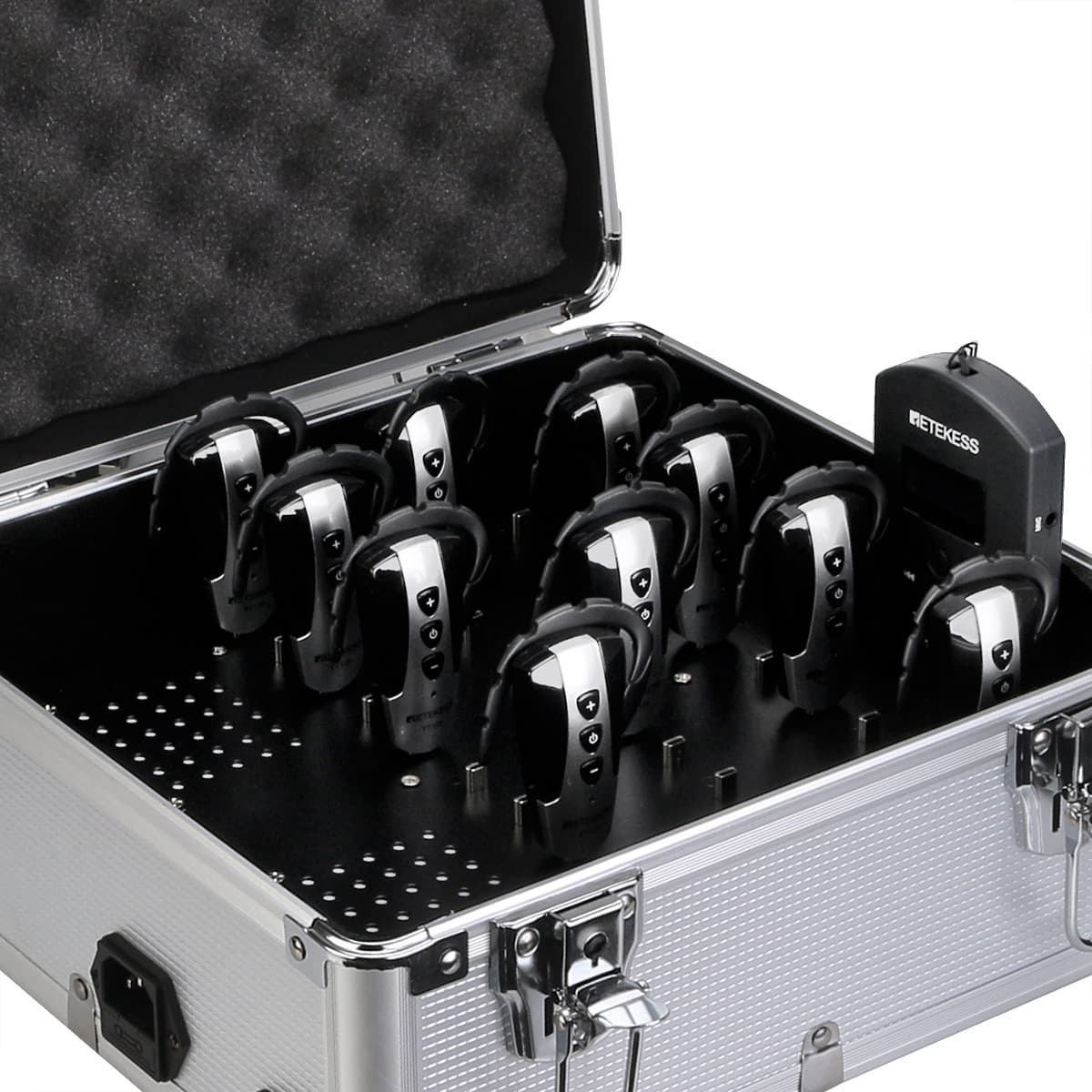 Retekess TT106 Sistema di Guida Turistica con Doppio Trasmettitore per Interpretazione in Ambienti Ecclesiastici, Tour di Gruppo, Formazione Linguistica e Trasmissione, 2,4 GHz.