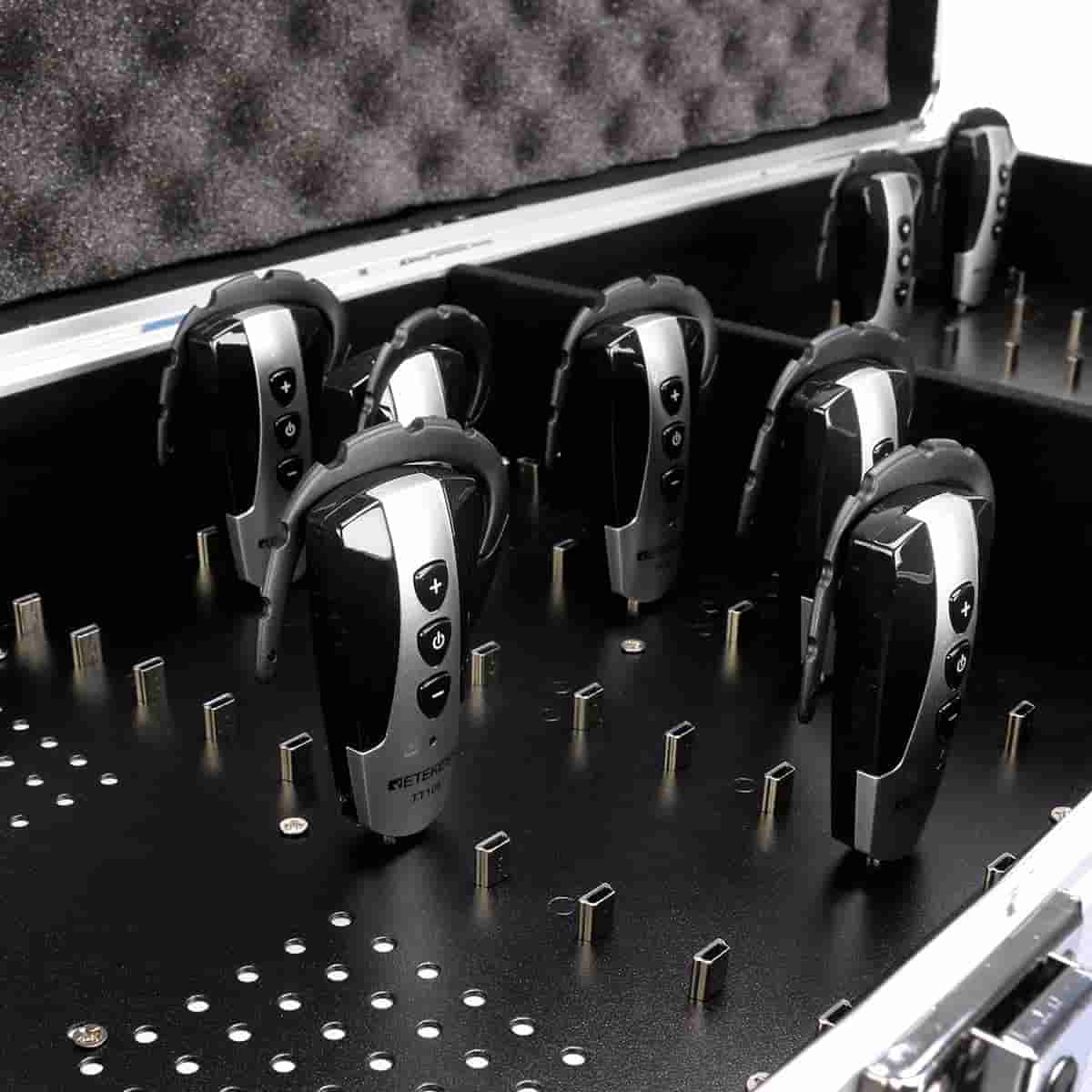 Retekess TT006 Custodia di Ricarica Portatile da 64 Slot, Adatta per il Sistema di Guida Turistica Wireless T130, T130S, TT106
