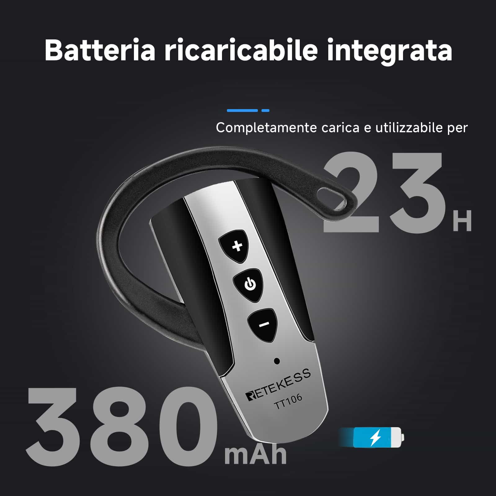 Retekess TT106 Sistema di Guida Turistica Whisper con Supporto per 2 Trasmettitori in un Unico Gruppo, per Interpretazione in Chiesa, Visita Guidata in Fabbrica e Tour di Gruppo