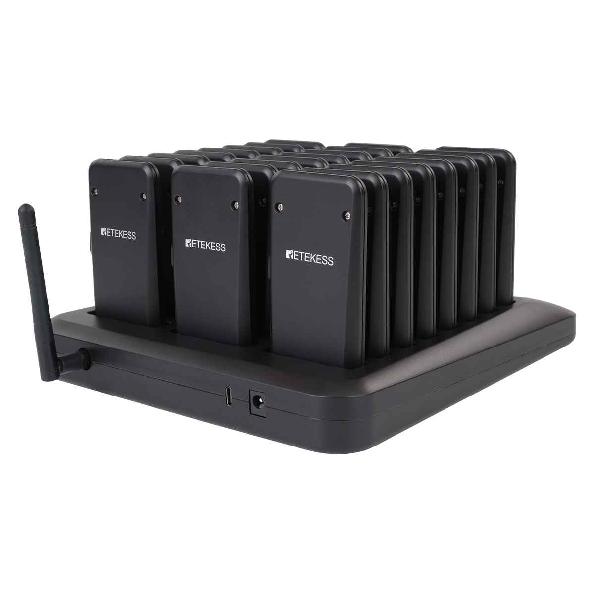 Retekess TD157A Cicalino Ristorante Sistema di Pagina con 24 Supporti per Adesivi Pubblicitari Cercapersone Sostituibili