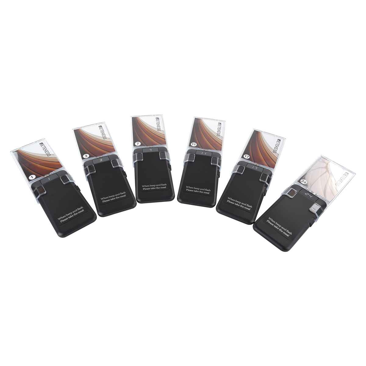 Retekess TD157A Cicalino Ristorante Sistema di Pagina con 24 Supporti per Adesivi Pubblicitari Cercapersone Sostituibili