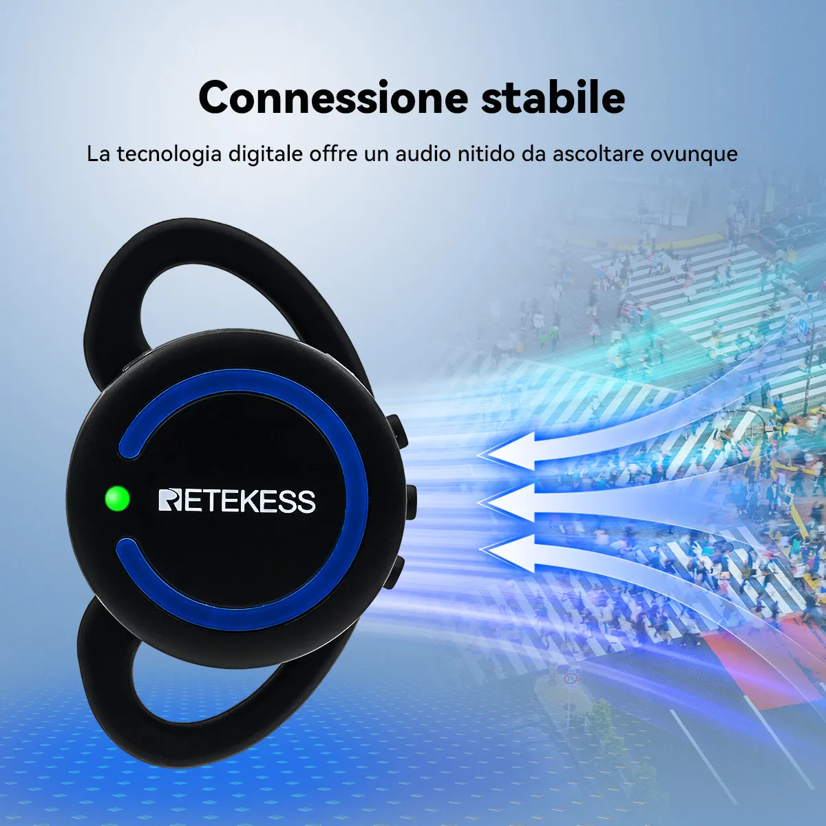 Retekess TT126R Ricevitore con Gancio per l'orecchio per Sistema di Guida Turistica, Adatto per l'orecchio Sinistro e Destro, Comodo da Indossare