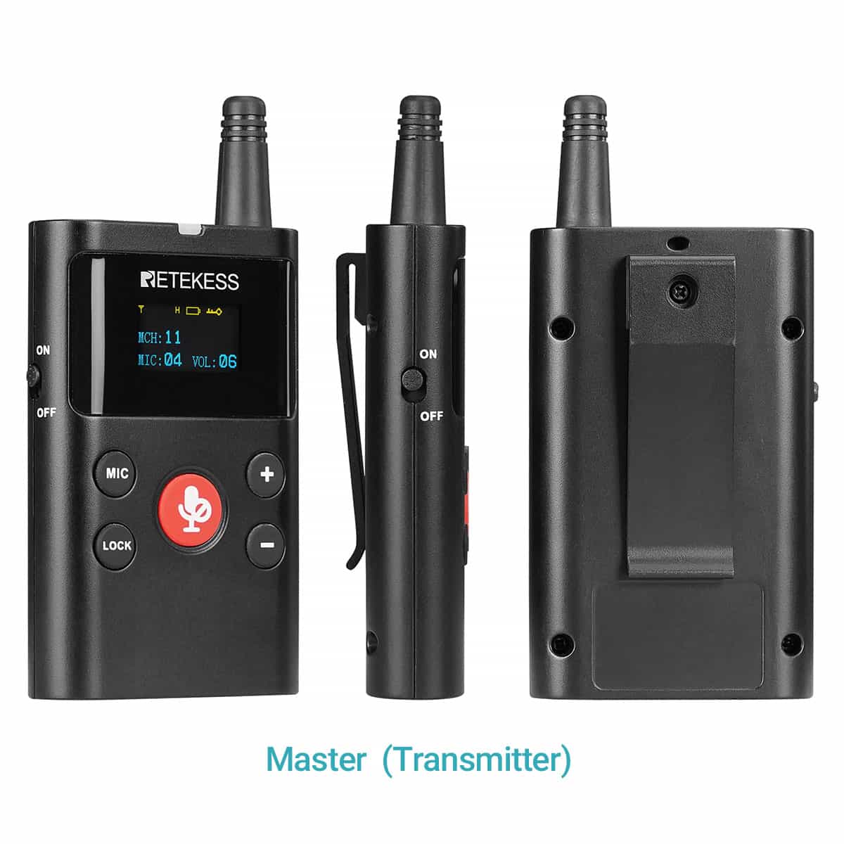 Retekess TT126 TT126R Sistema di Comunicazione Wireless Bidirezionale, Guida Turistica Bidirezionale, Con Box di Ricarica da 28 Slot