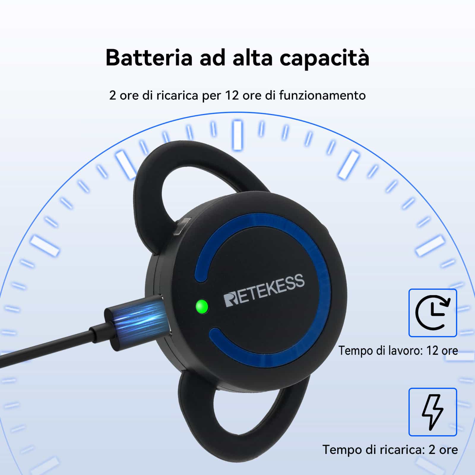 Retekess TT126 TT126R Sistema di Comunicazione Wireless Bidirezionale, Guida Turistica Bidirezionale, Con Box di Ricarica da 28 Slot