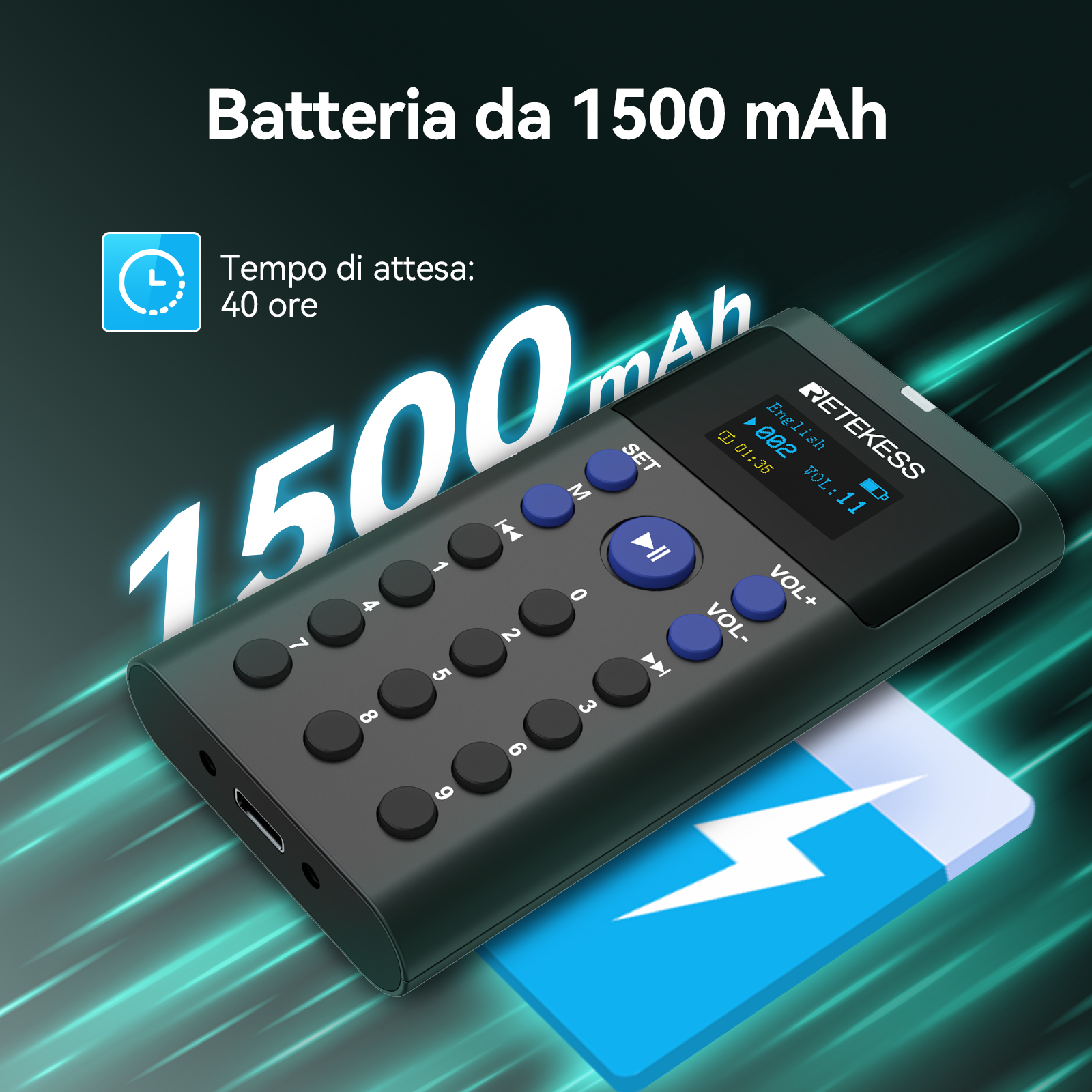 Retekess TT128 Sistema di tour autoguidato Guida audio per musei, sale espositive e luoghi di interesse turistico