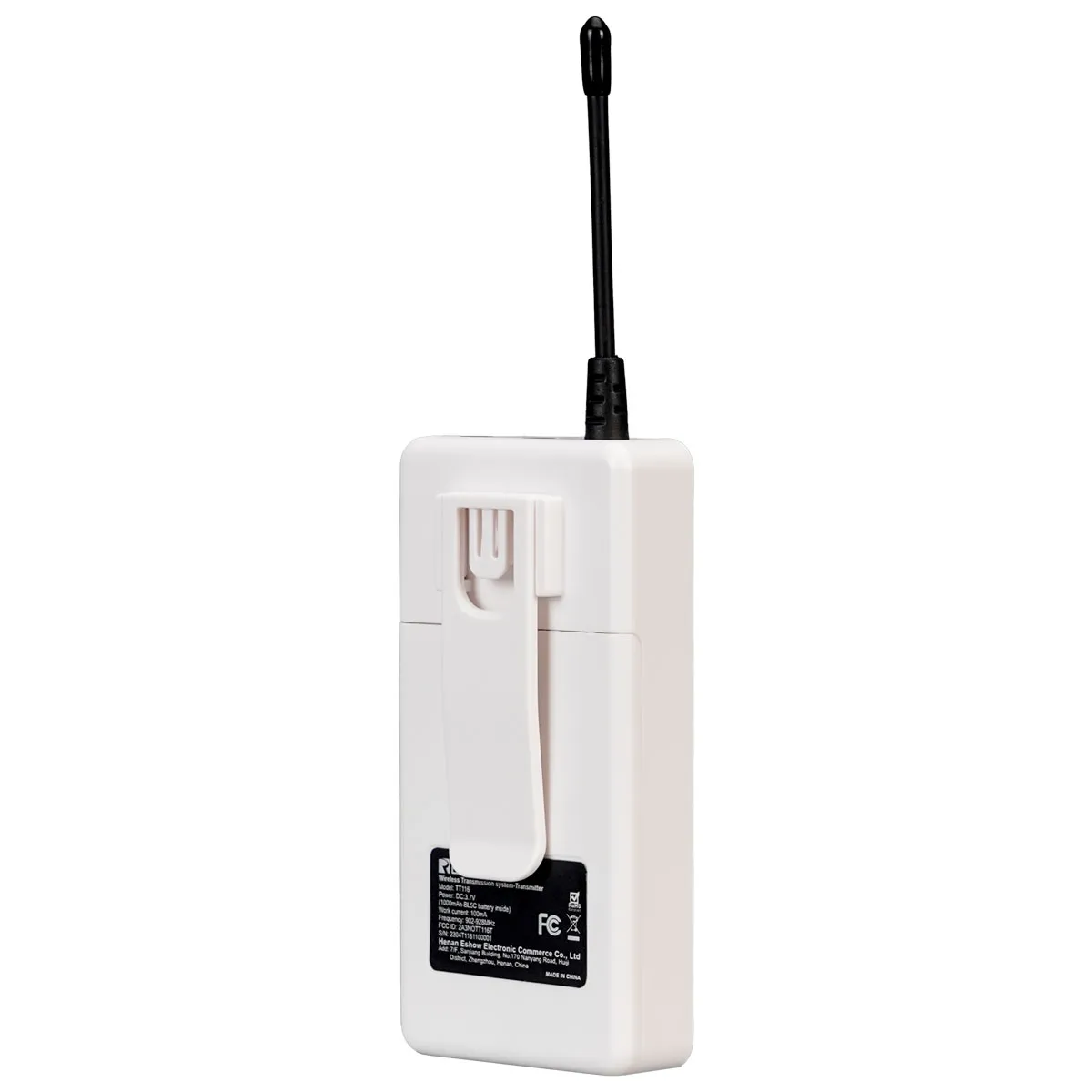 Retekess TT116 Trasmettitore UHF per Guida Turistica, Batteria Sostituibile, Spazio Pubblicitario Adesivo Riservato Sull'apparecchio