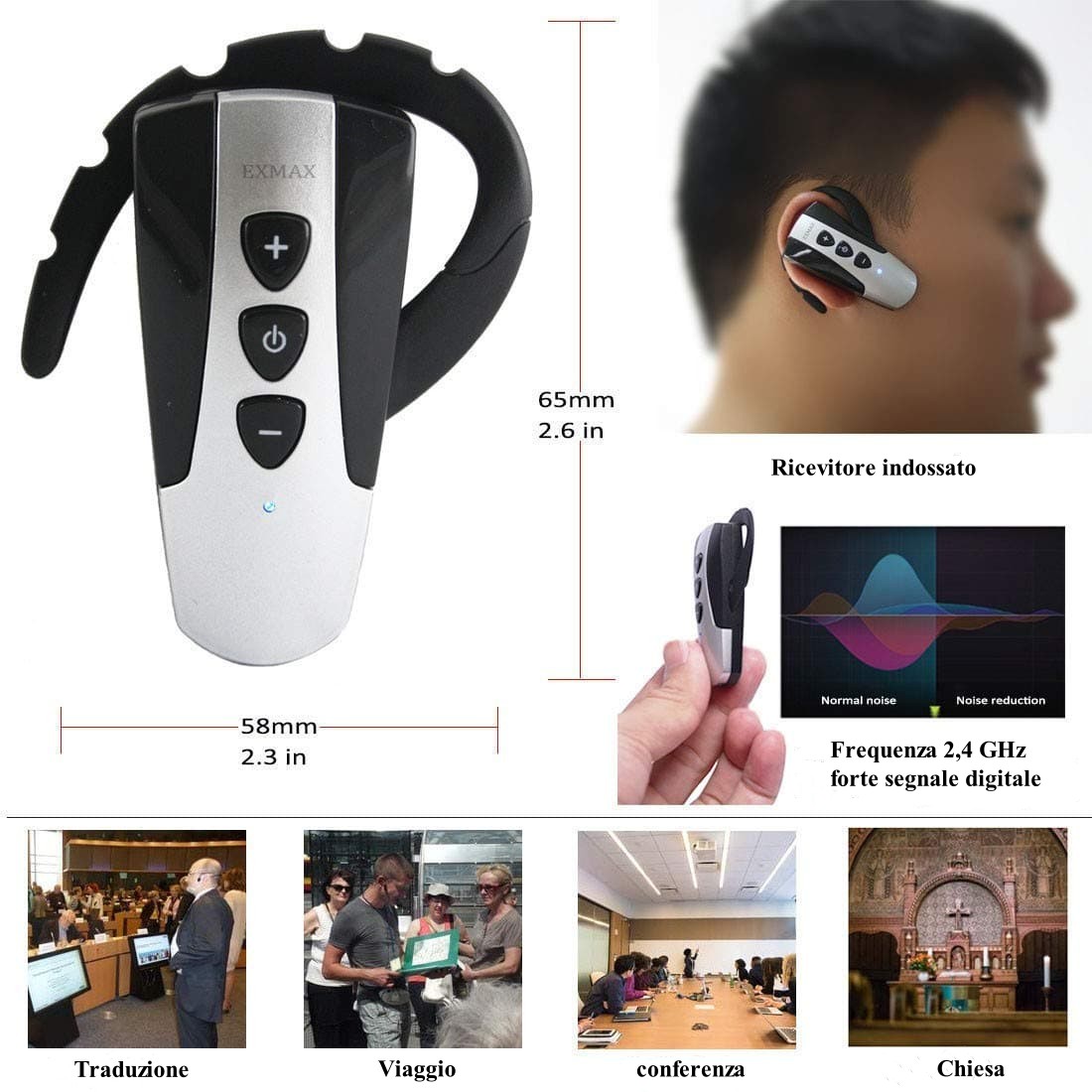 Retekess TT106 Sistema di Guida Turistica con Borsa da Trasporto Portatile