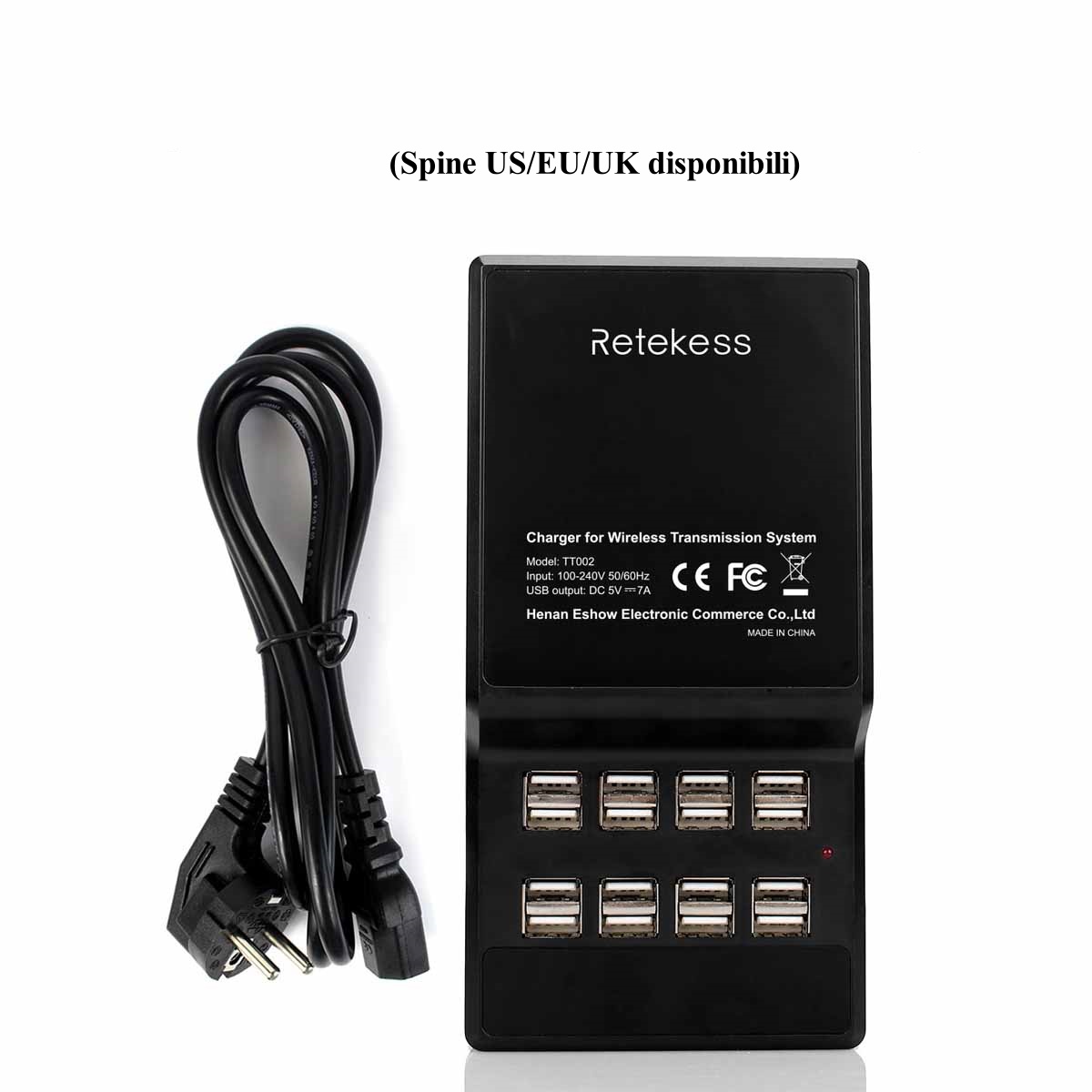 Retekess TT106 Sistema Di Auricolari per Guide Turistiche Per Visite Di Gruppo e Visite in Fabbrica, Ricevitore Wireless d Archetto Auricolare Con Supporto Per Due Trasmettitori