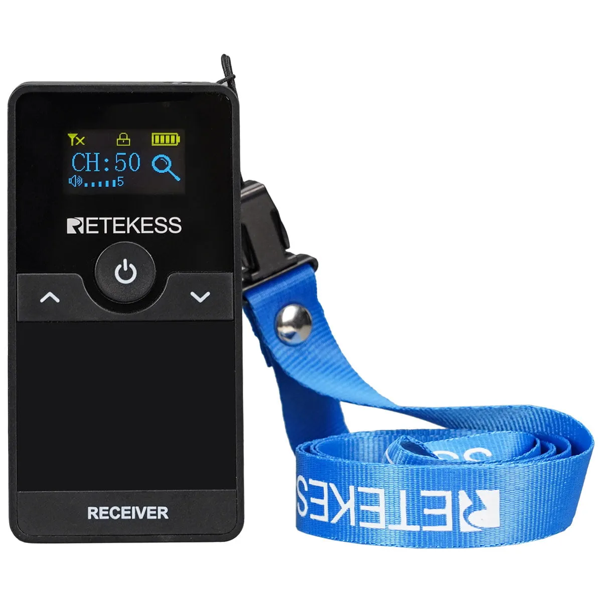 Retekess TT116 Ricevitore del Sistema di Guida di Gruppo UHF con Batteria Ricaricabile Rimovibile