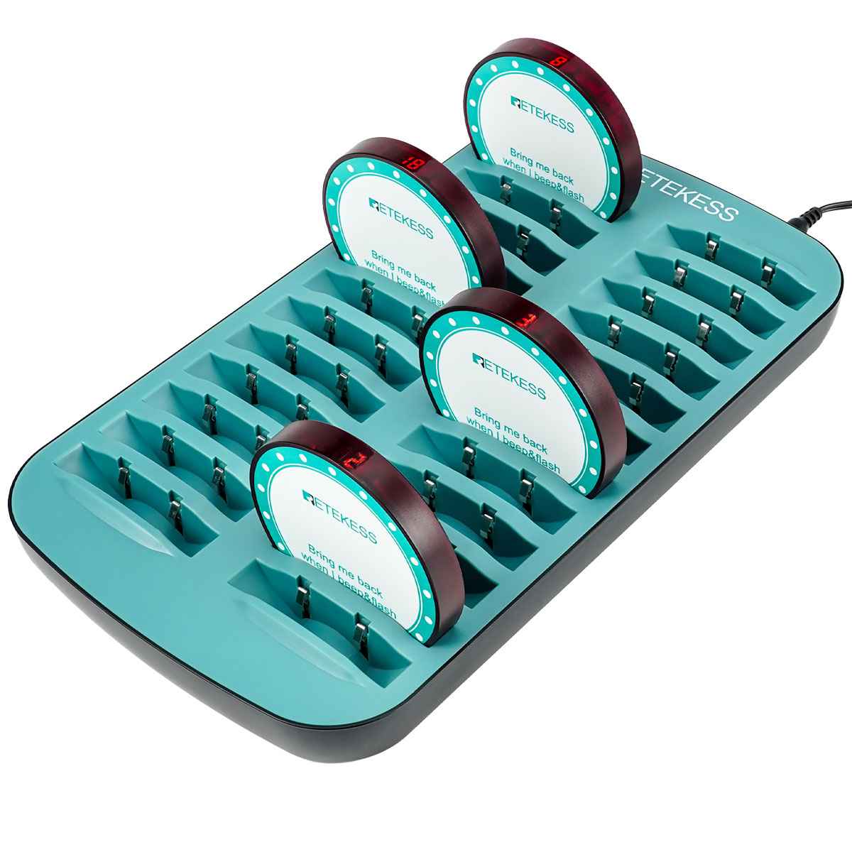 retekess-td168r-wireless-coaster-pager-con-2-tastiere-indipendenti-effetto-slot-di-ricarica